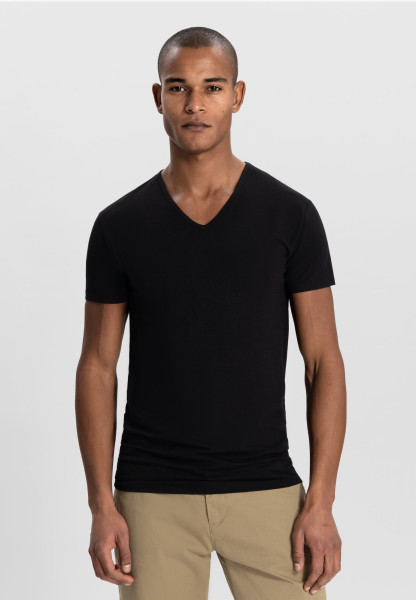 Eastwood 2 Pack V- Neck Tee Bamboo Black