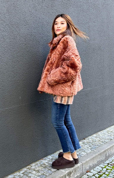 Alma Merinos Lamb Perziano Nappa Peach