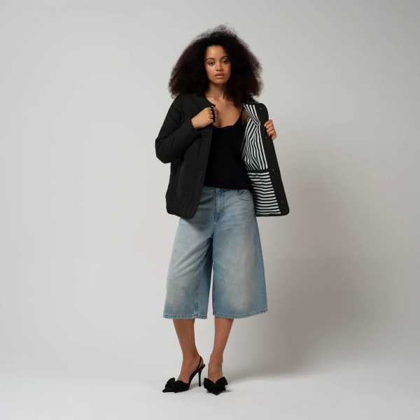 Fropa Semi Jacket deep black/thin stripes