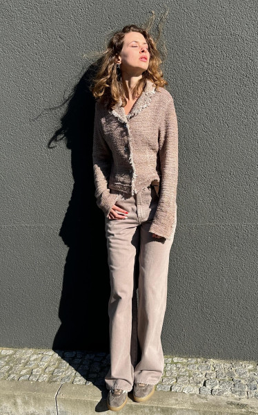 Short Bouclé Cardigan