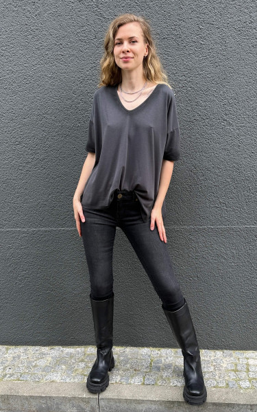 Giulia oversized Shirt Urban Grey Spray