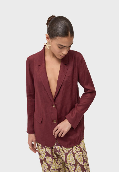 Blazer Leinen Merlot