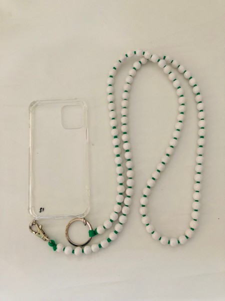 Handykette Weiß/Grün