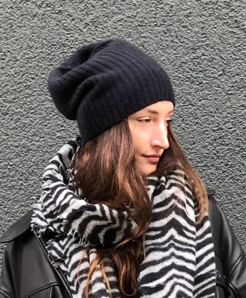 Cashmere Beanie Black