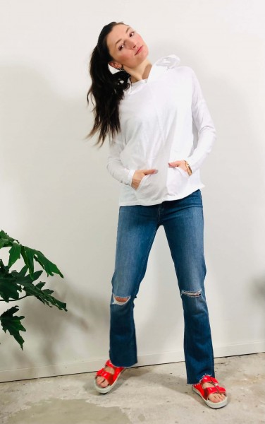 Hoodie Pull Over white