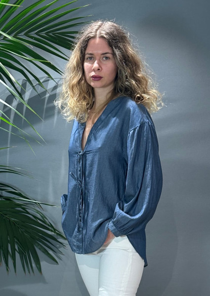 Isa Blouse Woman Shirt Denim
