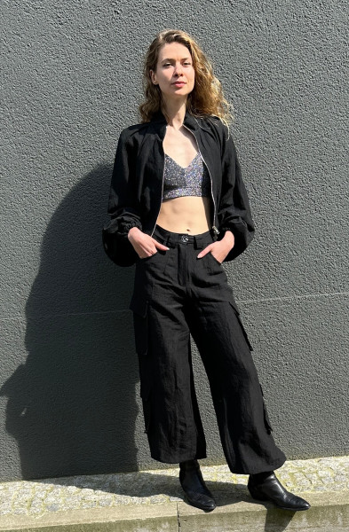 Pantalone Cargo Nero