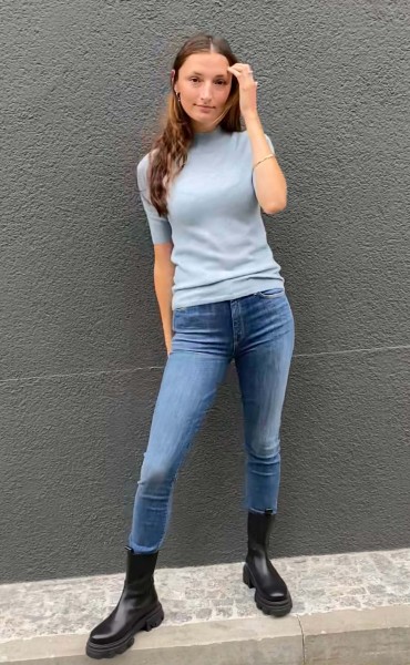Madeleine Cashmere Pulli Jade Polaire
