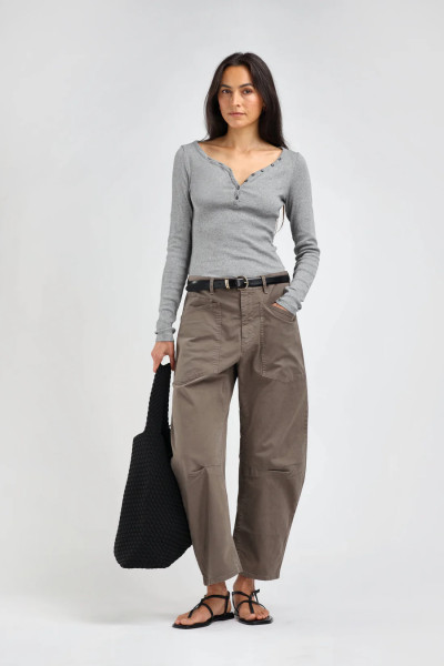 Longsleeve Greta Grau Melange