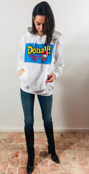Hoodie Donald white