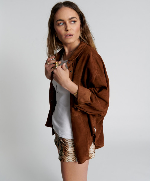 Suede Daria Shacket
