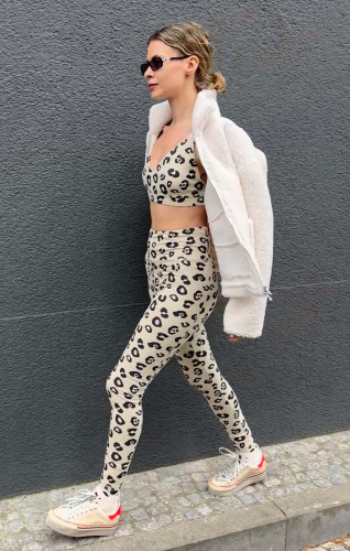 Yoga Leggings Leopard oyster Yoga Leggings Leopard oyster