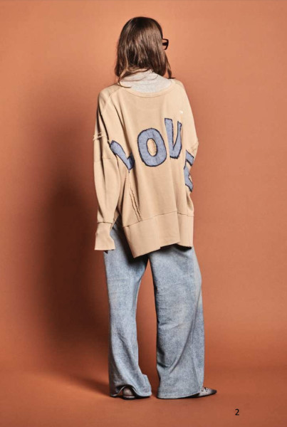 Oversize Sweatshirt Kriz caramel
