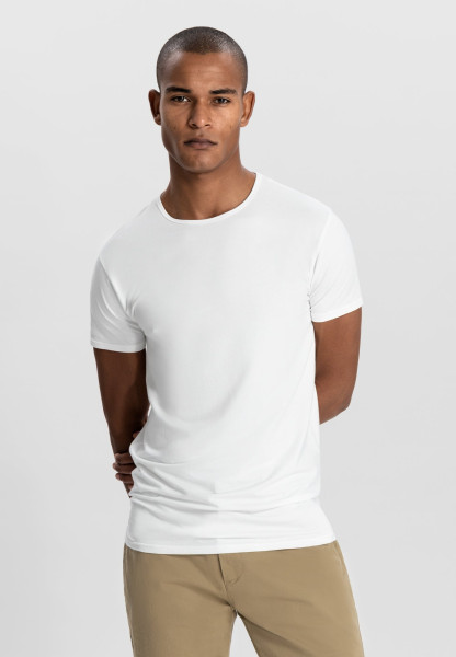 Bronson 2 Pack Round Neck Tee Bamboo White