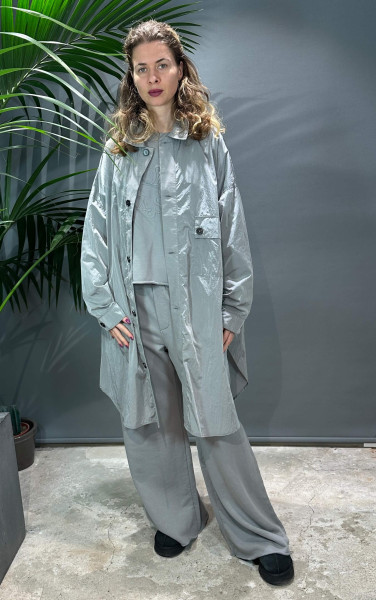 Oversized Shirt Jacket light graphite