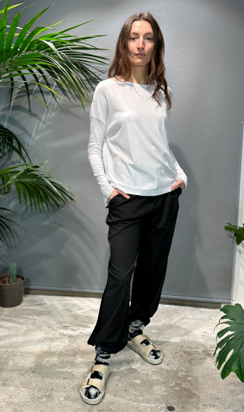 Round Neck Longsleeve T-Shirt white
