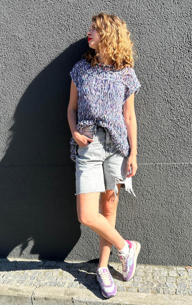 Boat Neck Top Multicolor