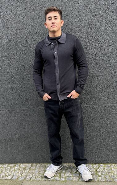 Strickjacke Merino Vintage black