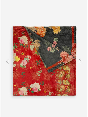 Vorschau: Clara Embroidered Velvet Cozy Blanket Multi Vorschau: Clara Embroidered Velvet Cozy Blanket Multi