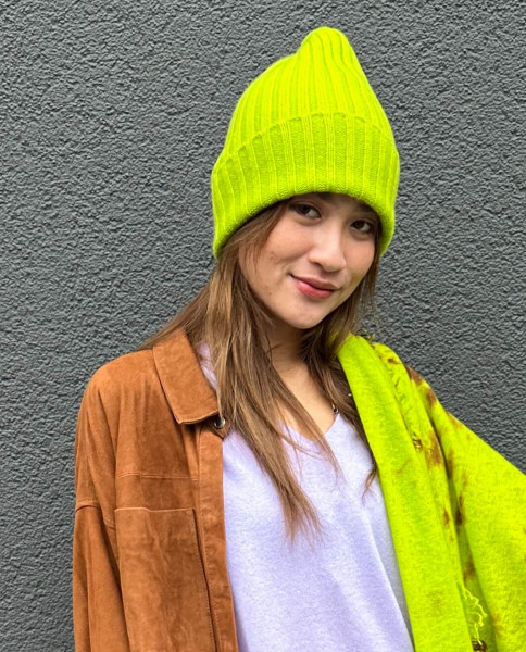 Cashmerebeanie Neon Yellow