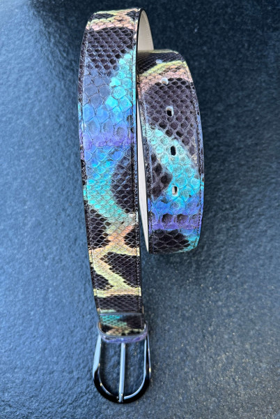 Leather Belt Python multicolour