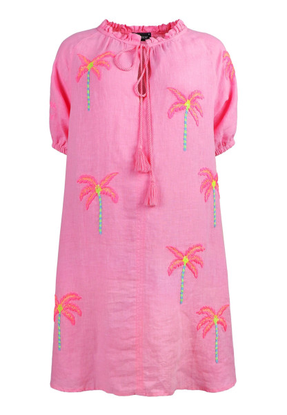Leinenkleid Palmtrees rose