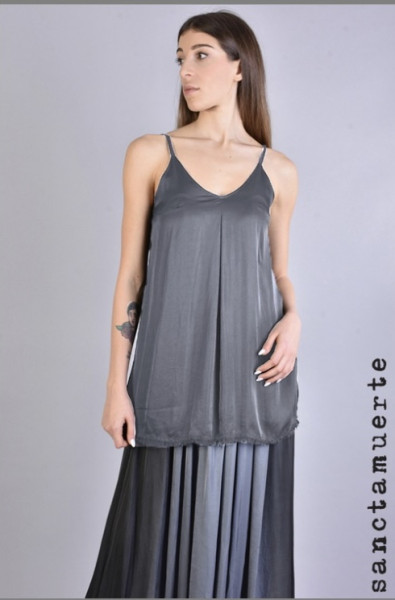 Tanktop in Raso Grigio