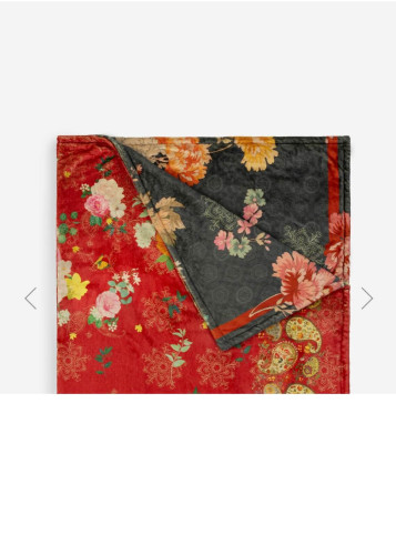 Vorschau: Clara Embroidered Velvet Cozy Blanket Multi Vorschau: Clara Embroidered Velvet Cozy Blanket Multi