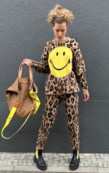 Leopard Smiley Crew Multi