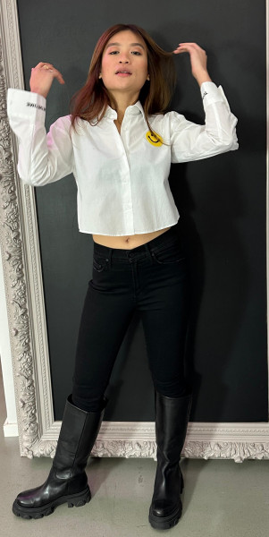 White Crop Shirt