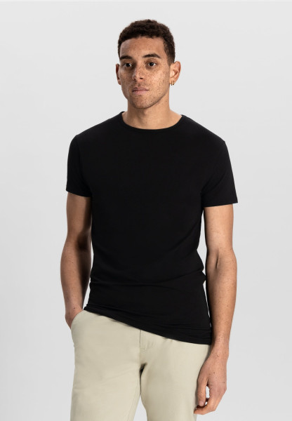 Bronson 2 Pack Round Neck Tee Bamboo Black