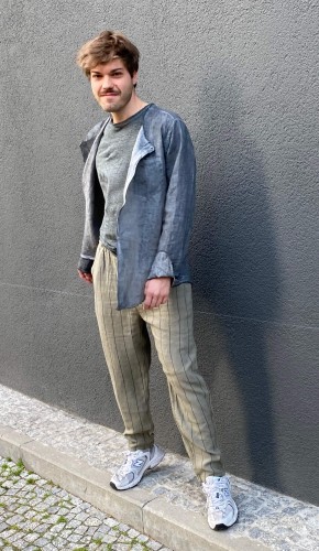 Man Optical Blu Stone Shirt destroyed Man Optical Blu Stone Shirt destroyed