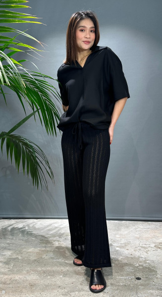 Blouse Lino black