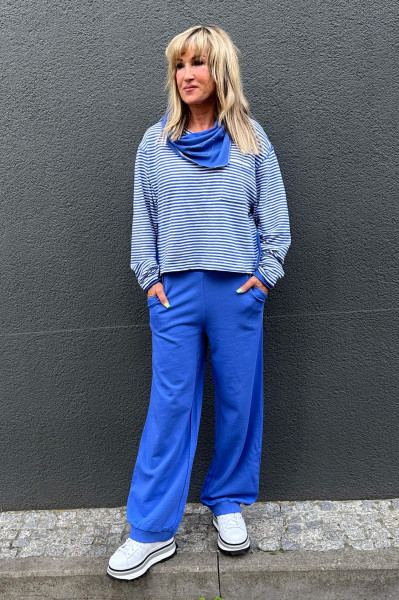 Langarmshirt Wewak amparo blue + whitecap gray