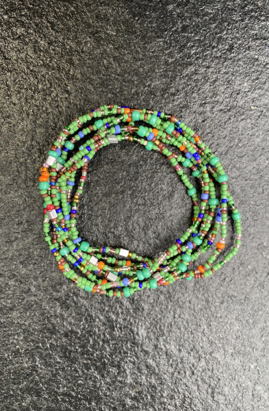 Wickelkette Glassbead green