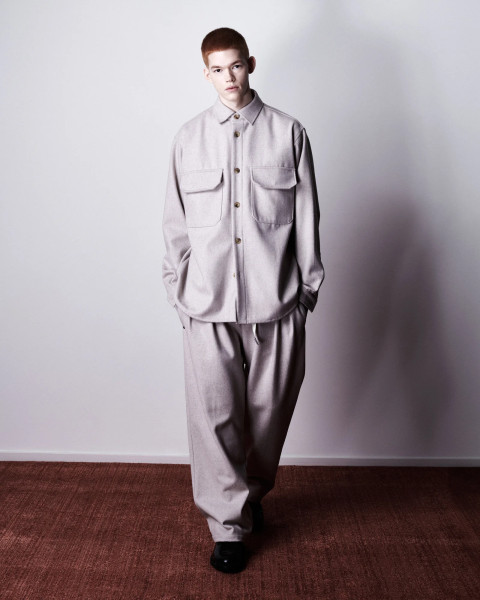 Overshirt Wool Sandmelange