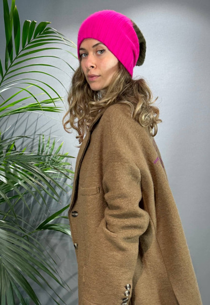 Cashmerebeanie Tie Dye Neon Pink / Poonhill