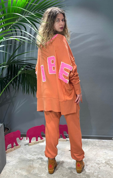 Oversize Sweatshirt Kriz terracotta