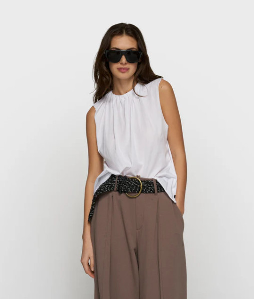 Pleated Top Jersey white