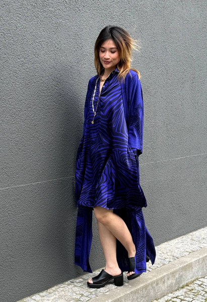 Dress Taki Zebra french navy
