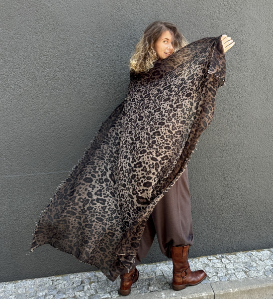 Unisex Woven Scarf Leo Cashmere