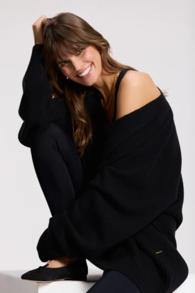 Florence Boyfriend Cardigan Black