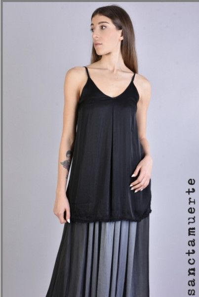 Tanktop in Raso Nero