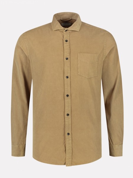 Shirt Cut away collar Babycord khaki