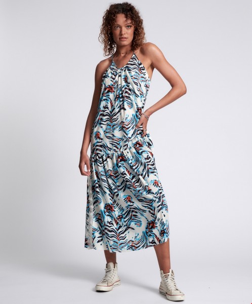 Chromatic Long Split Dress