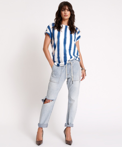 Dream Shabbies Drawstring Boyfriend Jeans