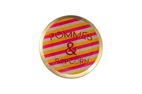 Love Plates Glasteller M Pommes & Popcorn