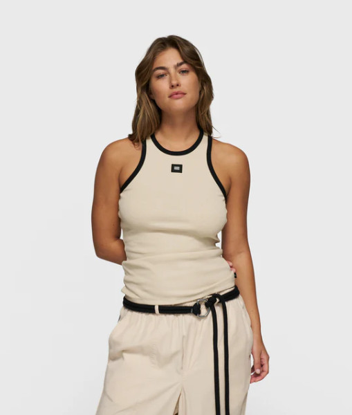 Tank Top Rib Contrast light earth