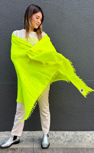 Cashmere Scarf Neon Yellow