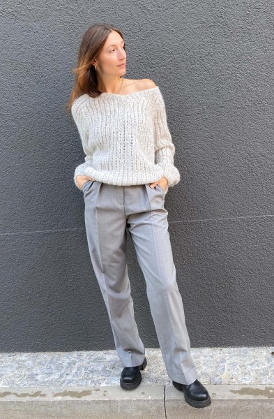 Hose beige melange